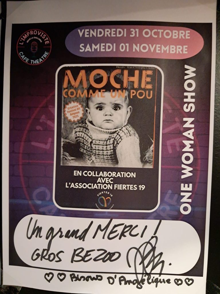 Ce week-end, vendredi 31 octobre et samedi 1er novembre 2025, L’Improviste a eu le plaisir d’accueillir Andromak avec son spectacle Moche comme un pou.