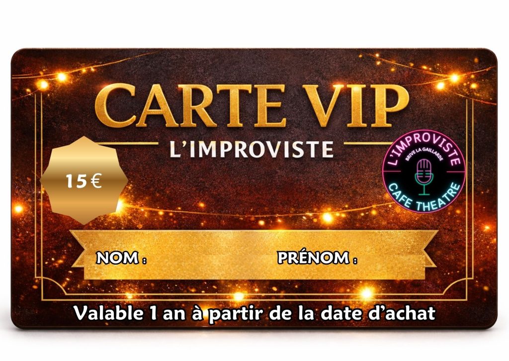 Réduction sur tous les spectacles, priorité de réservation pour les soirées Premium, placement réservé, consommation offerte pour votre anniversaire, accès à des événements exclusifs