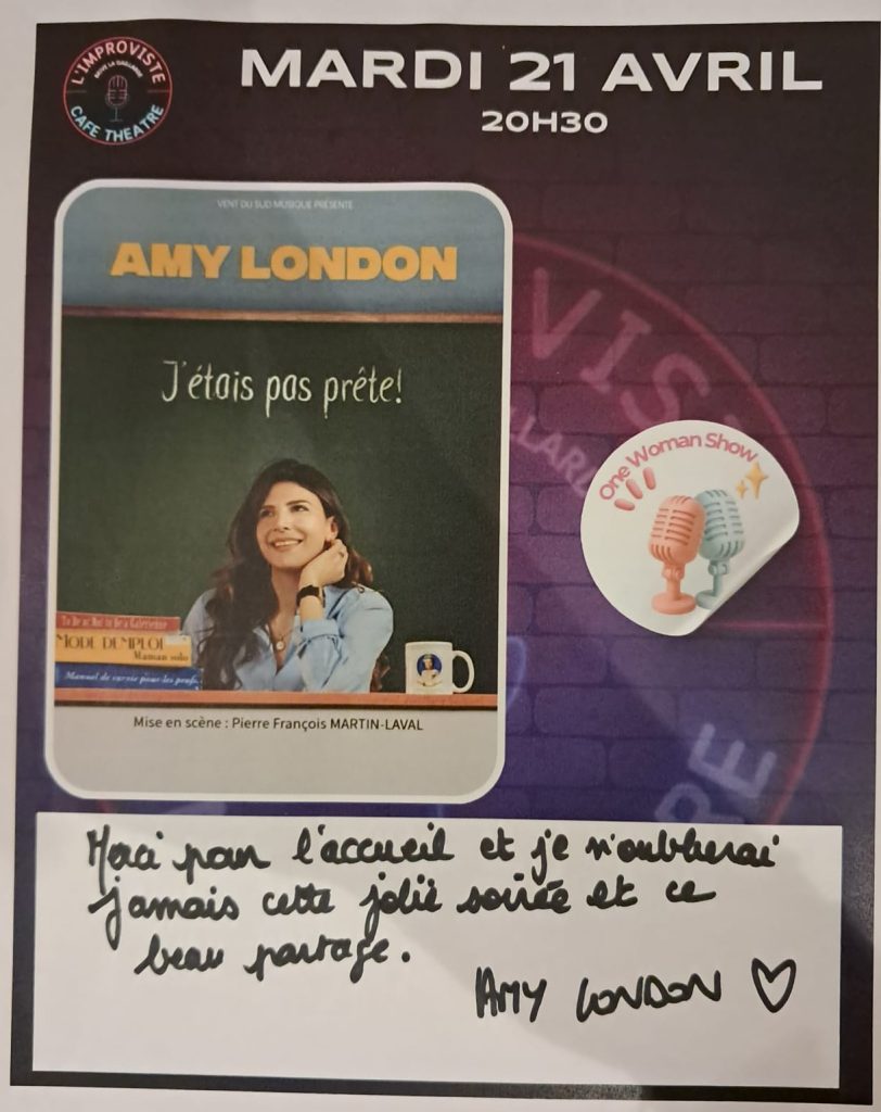 Une très belle soirée avec Amy London à L’Improviste
