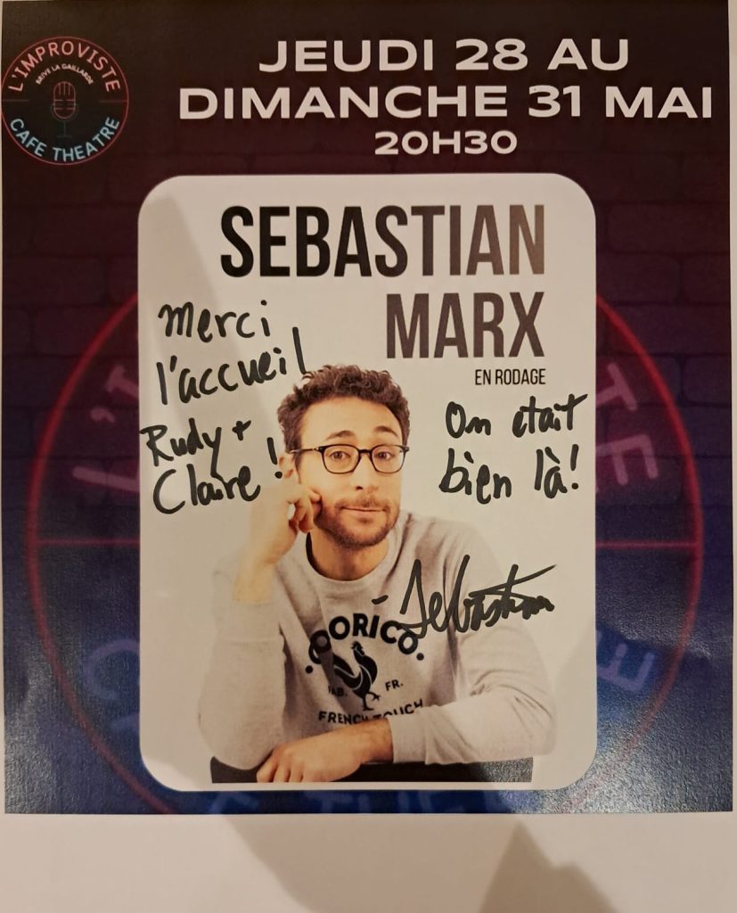Pendant quatre jours, nous avons eu l’immense chance d’accueillir Sebastian Marx pour le rodage de son spectacle.